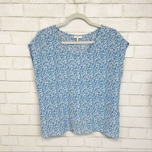Joie 100% Silk Blue Draped Top (I5)